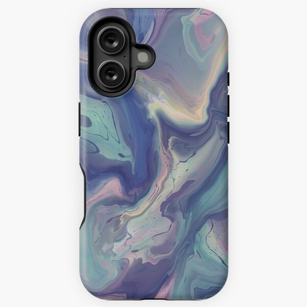 Item preview, Vibrant Swirls 2: Abstract Gray, Purple, Blue and Teal Fluid Art designed and sold by Sunshine’s Treasures & Art.