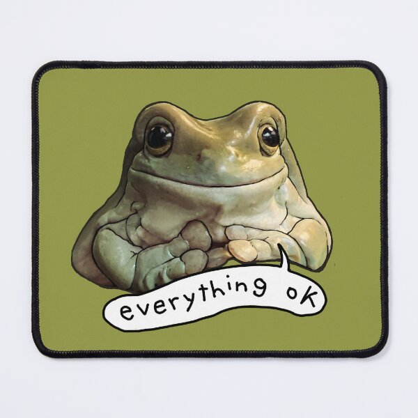 Item preview, "Everything Ok" Smiling Frog (Maeve) designed and sold by dumplingdepot.