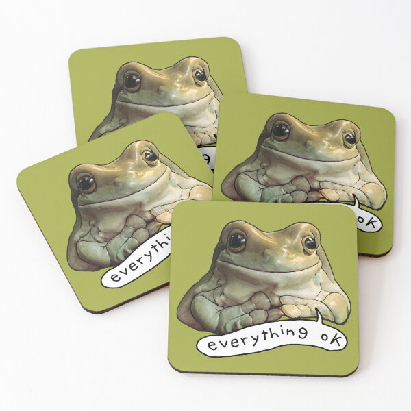 Item preview, "Everything Ok" Smiling Frog (Maeve) designed and sold by dumplingdepot.