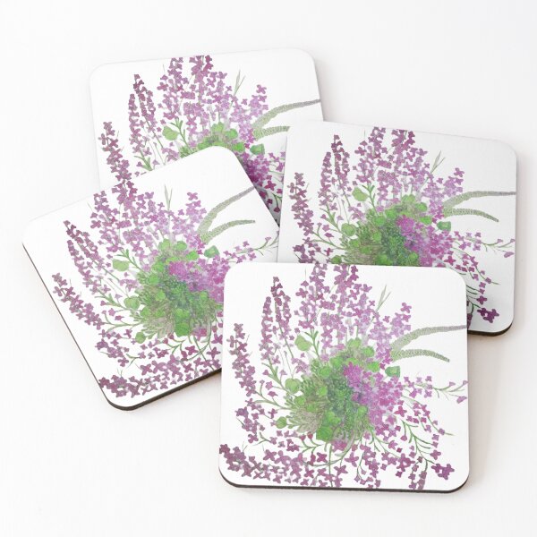 Item preview, Pink rockery flowers formation in watercolour  designed and sold by esvb.