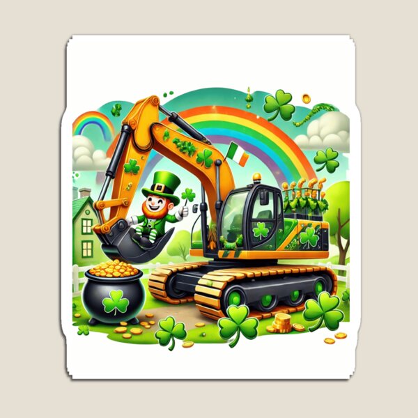 Item preview, St Patricks Day Excavator designed and sold by PosiVibes Co..