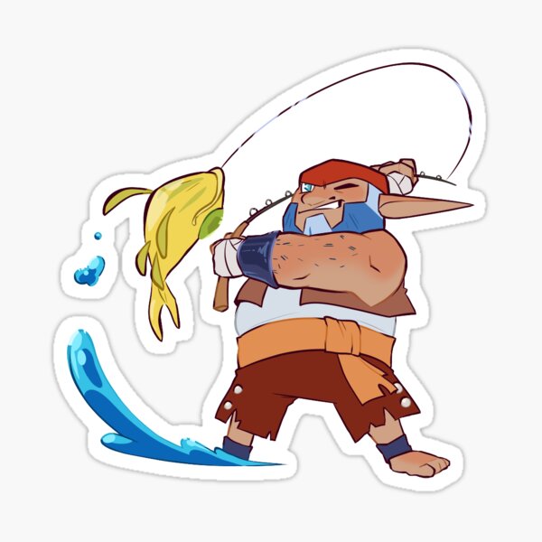 Item preview, Jak and Daxter Fisherman Sticker designed and sold by WatchrsWorkshop.