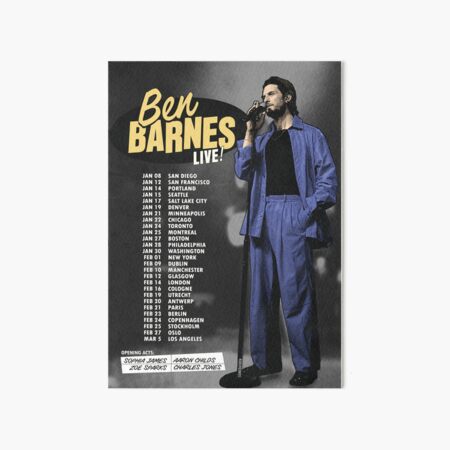 Item preview, Ben Barnes Live Tour Dates Poster designed and sold by somedaygraphics.