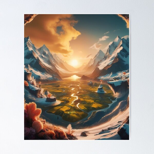 Item preview, landscape full of mountains all around designed and sold by SHOCAMPOS.