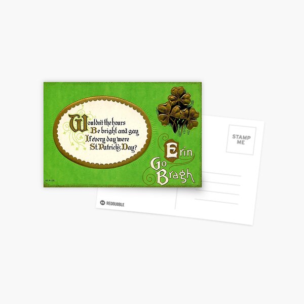 Item preview, Vintage St. Patricks Day Postcard from the Early 1900s designed and sold by Nostalgia Tees, Stickers, Art & More.