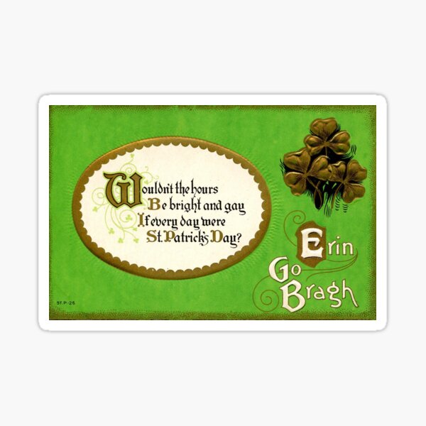 Item preview, Vintage St. Patricks Day Postcard from the Early 1900s designed and sold by Nostalgia Tees, Stickers, Art & More.