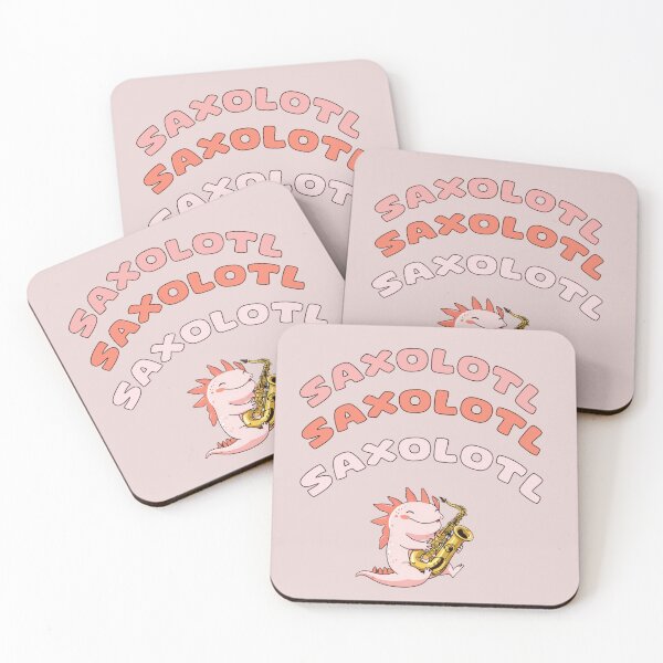 Item preview, "Saxolotl – The Cutest Kawaii Axolotl Jamming Out! designed and sold by La Loca.
