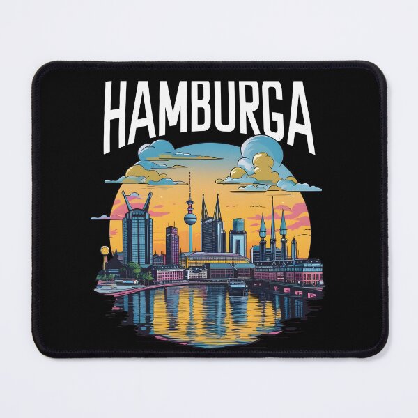 Item preview, Hamburga Sunset Skyline Art B– Featuring Michel and Elbphilharmonie" designed and sold by WAUZ.