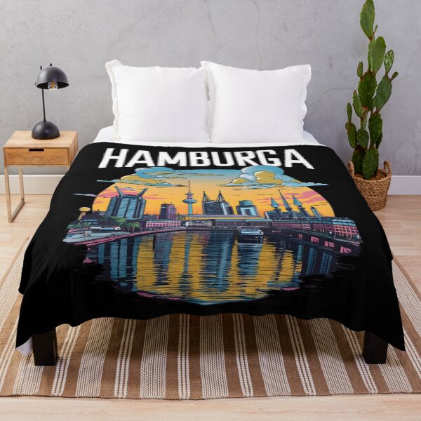 Item preview, Hamburga Sunset Skyline Art B– Featuring Michel and Elbphilharmonie" designed and sold by WAUZ.