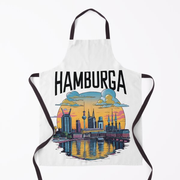 Item preview, Hamburga Sunset Skyline Art – Featuring Michel and Elbphilharmonie" designed and sold by WAUZ.