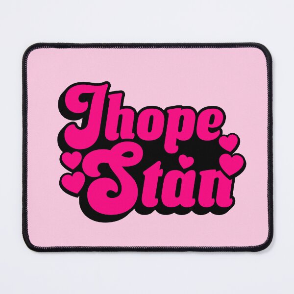 Artikelvorschau, BTS Bangtan Jhope Stan rosa Typografie Text Morcaworks entworfen und verkauft von Morcawork.