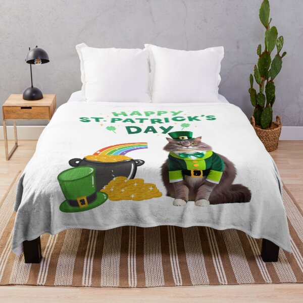 Item preview, Lucky Domestic American Longhair Cat – St. Patrick’s Day Leprechaun designed and sold by Fredster1966.