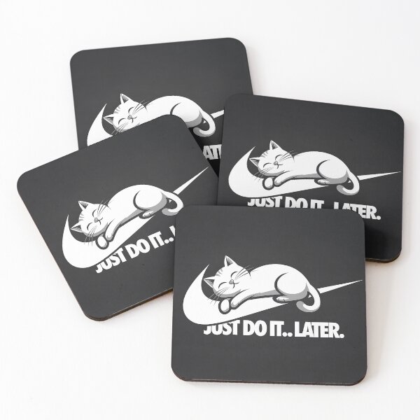 Item preview, "Just Do It Later" – Lazy Black Cat Humor designed and sold by The People’s Punchline.