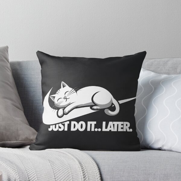 Item preview, "Just Do It Later" – Lazy Black Cat Humor designed and sold by The People’s Punchline.
