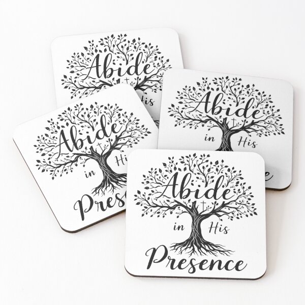 Item preview, Abide in His Presence - Christian Faith Based Inspirational Typography Design designed and sold by Redblackman.
