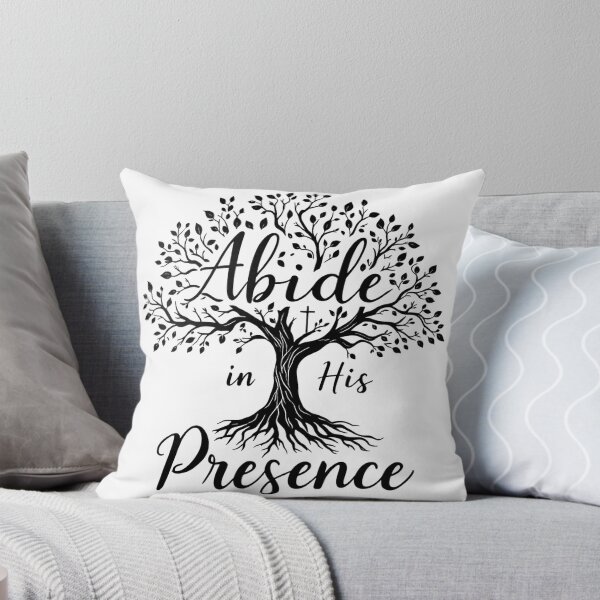 Item preview, Abide in His Presence - Christian Faith Based Inspirational Typography Design designed and sold by Redblackman.
