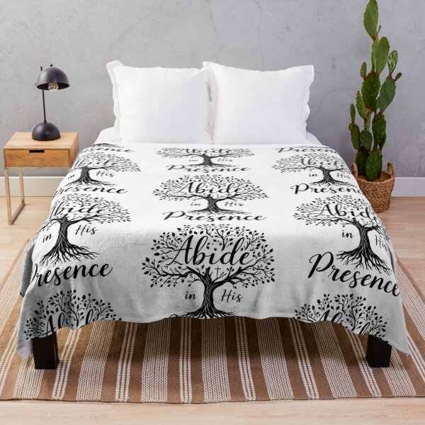 Item preview, Abide in His Presence - Christian Faith Based Inspirational Typography Design designed and sold by Redblackman.