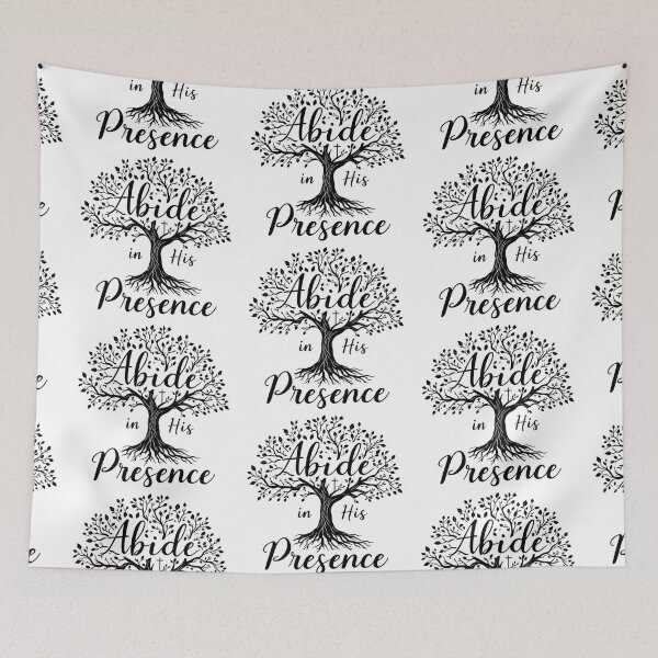 Item preview, Abide in His Presence - Christian Faith Based Inspirational Typography Design designed and sold by Redblackman.