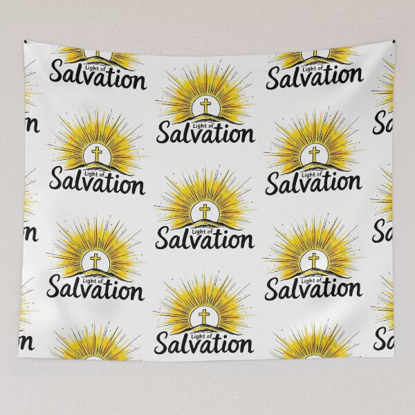Item preview, Light of Salvation - Christian Faith Based Inspirational Typography Design designed and sold by Redblackman.