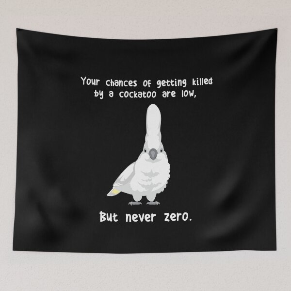 Item preview, Umbrella Cockatoo Parrot Never Zero designed and sold by Clara Hollins.