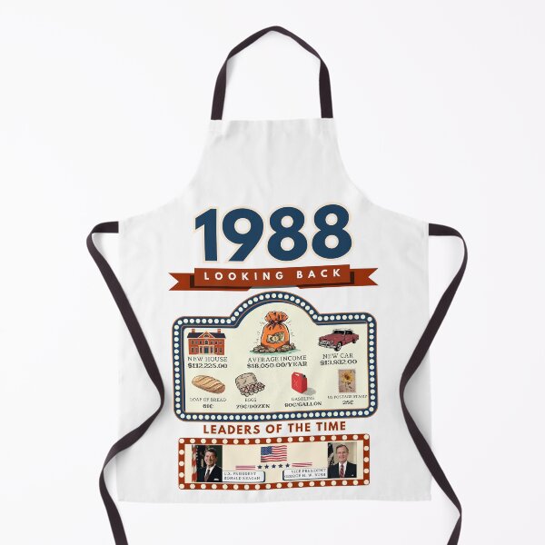 Item preview, 1988 Vintage Price Comparison - A Look Back at Housing, Income, and Everyday Costs - Retro U.S. History Design designed and sold by ETOemporium.