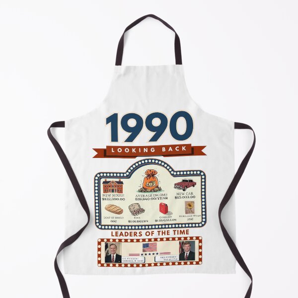 Item preview, 1990 Vintage Price Comparison - A Look Back at Housing, Income, and Everyday Costs - Retro U.S. History Design designed and sold by ETOemporium.