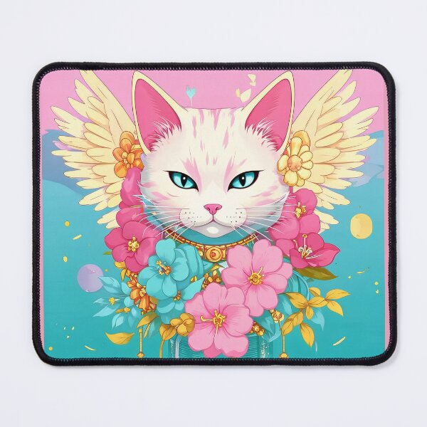Item preview, Cat angel among roses. designed and sold by Natalia-Vlad.