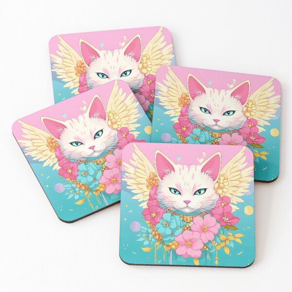 Item preview, Cat angel among roses. designed and sold by Natalia-Vlad.