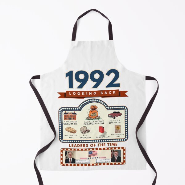Item preview, 1992 Vintage Price Comparison - A Look Back at Housing, Income, and Everyday Costs - Retro U.S. History Design designed and sold by ETOemporium.
