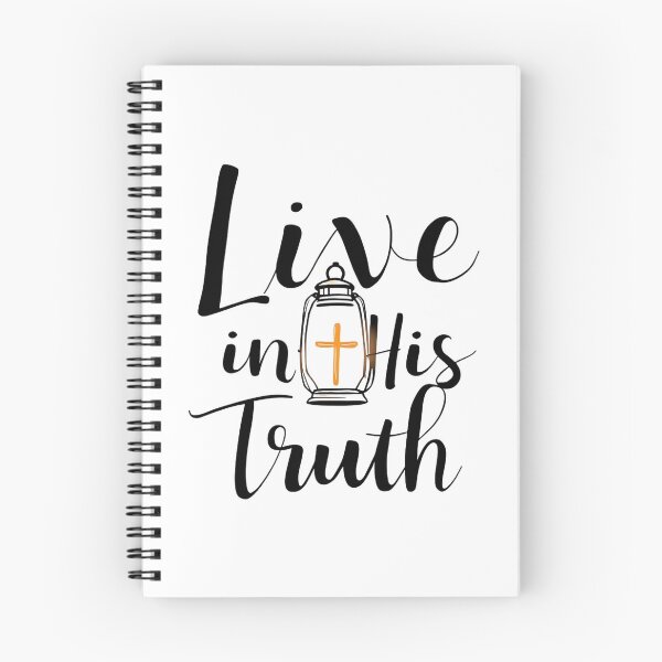 Item preview, Live in His Truth - Christian Faith Based Inspirational Typography Design designed and sold by Redblackman.