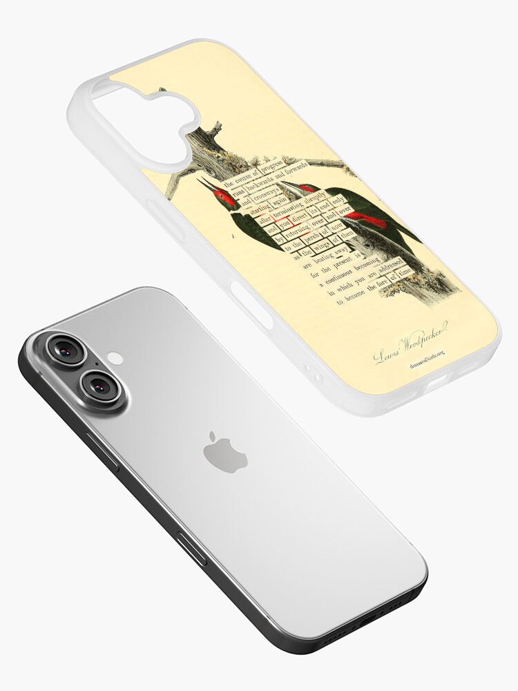 Thumbnail 2 of 5, iPhone Case, Bird Divination: Lewis's Woodpecker (almanacofbirds.org) designed and sold by mariapopova.