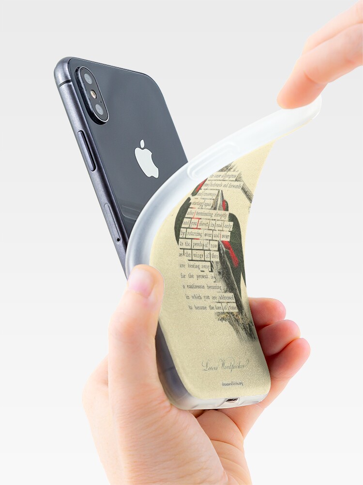 Thumbnail 4 of 5, iPhone Case, Bird Divination: Lewis's Woodpecker (almanacofbirds.org) designed and sold by mariapopova.