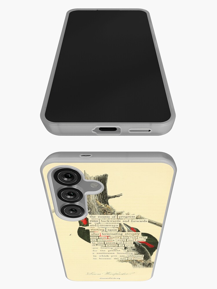 Thumbnail 3 of 4, Samsung Galaxy Phone Case, Bird Divination: Lewis's Woodpecker (almanacofbirds.org) designed and sold by mariapopova.