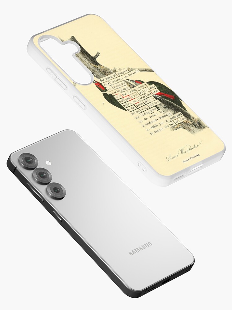 Thumbnail 2 of 4, Samsung Galaxy Phone Case, Bird Divination: Lewis's Woodpecker (almanacofbirds.org) designed and sold by mariapopova.