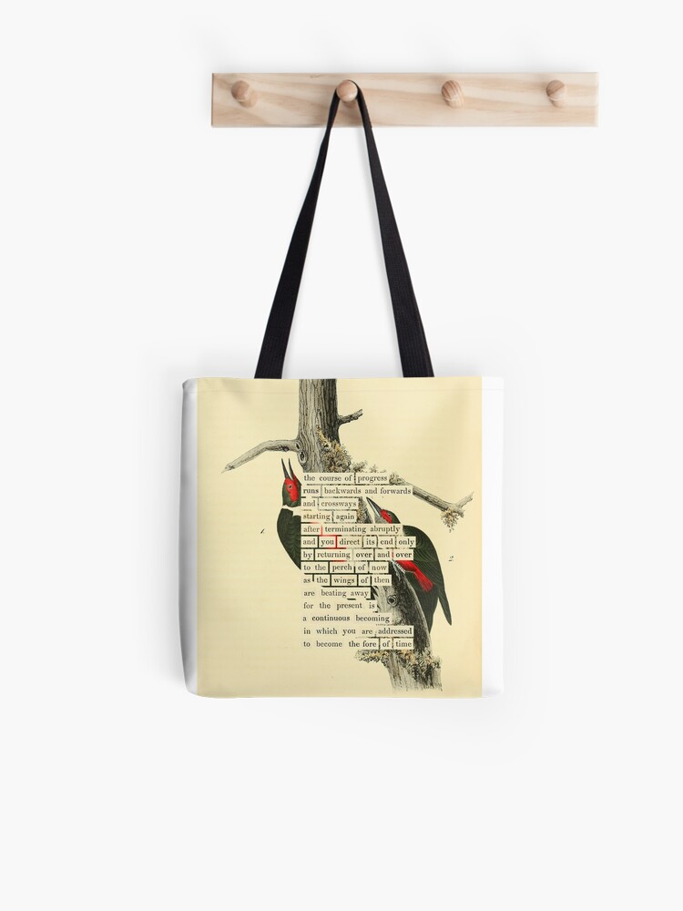 Thumbnail 1 of 2, Tote Bag, Bird Divination: Lewis's Woodpecker (almanacofbirds.org) designed and sold by mariapopova.