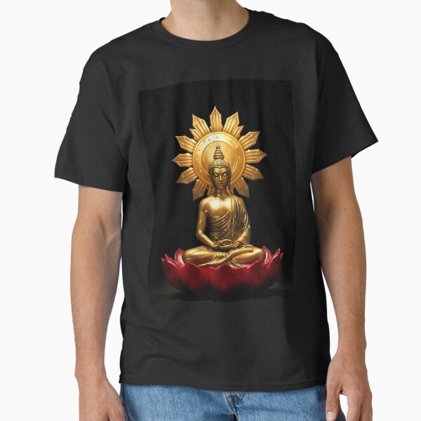 Buddha Siddhartha Gautama, the Golden Hero in meditation, suvAInnaART Classic T-Shirt