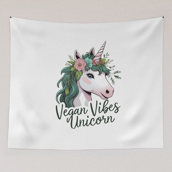 Item preview, Vegan Vibes Unicorn designed and sold by zoughlal.