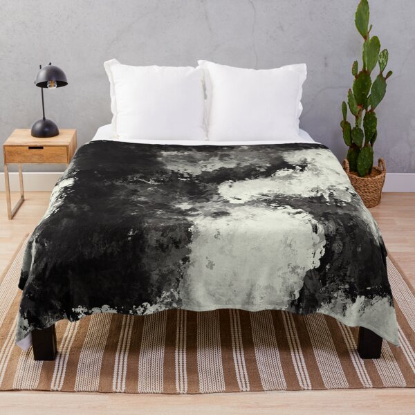 Item preview, Black and White Modern Abstract Painting designed and sold by BleuAbstracts.