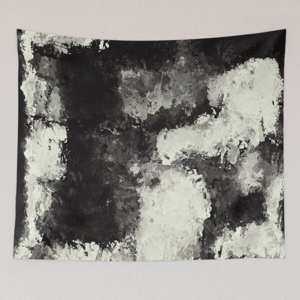 Item preview, Black and White Modern Abstract Painting designed and sold by BleuAbstracts.