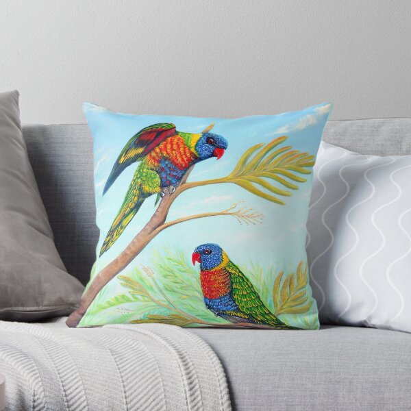 Rainbow Days Throw Pillow