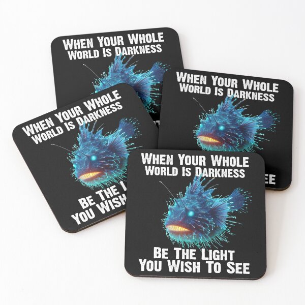 Item preview, Anglerfish When Your Whole World Is Darkness Be The Light You Wish To See - Funny Anglerfish Lover  designed and sold by Smix Pixels.
