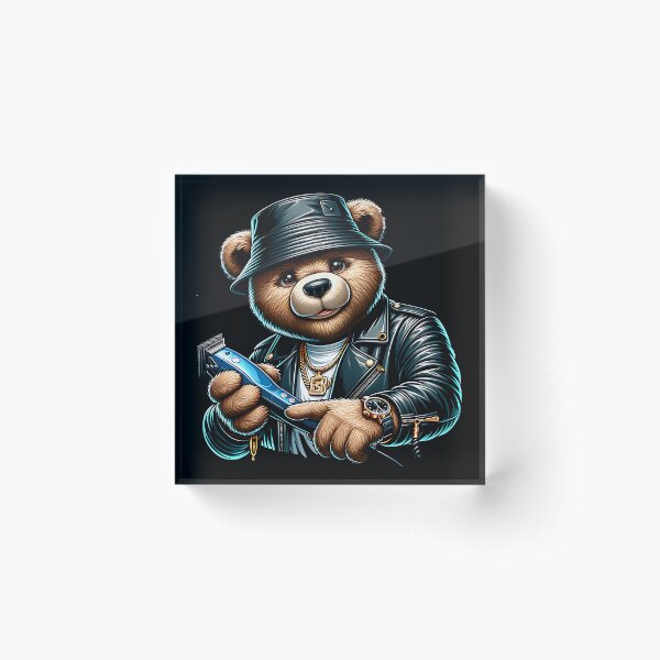 Item preview, Barber Teddy Bear - Cool Barber Shop Haircut Clipper Streetwear Design designed and sold by Redblackman.