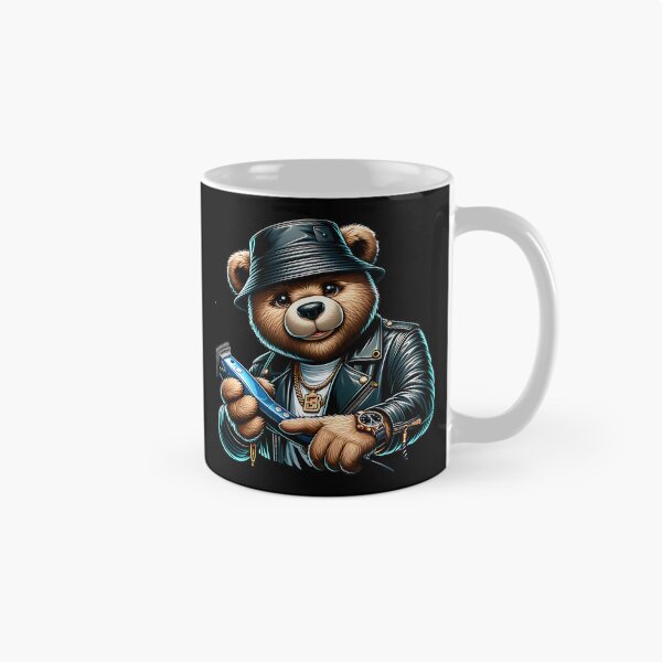 Item preview, Barber Teddy Bear - Cool Barber Shop Haircut Clipper Streetwear Design designed and sold by Redblackman.