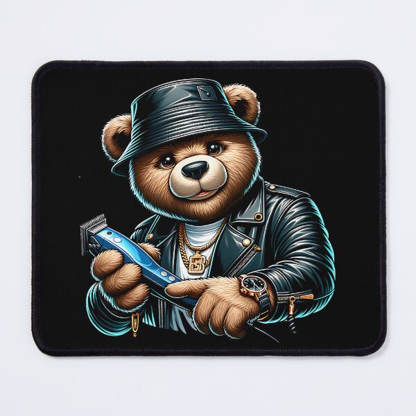 Item preview, Barber Teddy Bear - Cool Barber Shop Haircut Clipper Streetwear Design designed and sold by Redblackman.