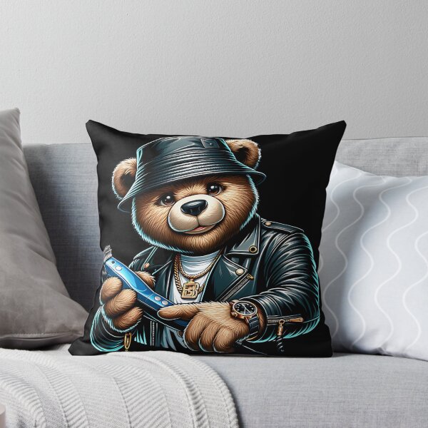 Item preview, Barber Teddy Bear - Cool Barber Shop Haircut Clipper Streetwear Design designed and sold by Redblackman.