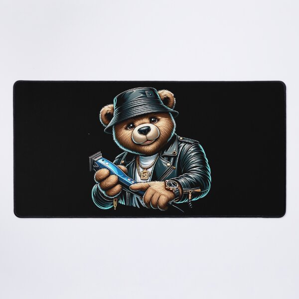 Item preview, Barber Teddy Bear - Cool Barber Shop Haircut Clipper Streetwear Design designed and sold by Redblackman.