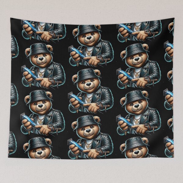 Item preview, Barber Teddy Bear - Cool Barber Shop Haircut Clipper Streetwear Design designed and sold by Redblackman.