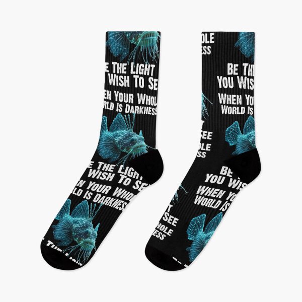 Item preview, Anglerfish When Your Whole World Is Darkness Be The Light You Wish To See - Funny Anglerfish Lover  designed and sold by Smix Pixels.