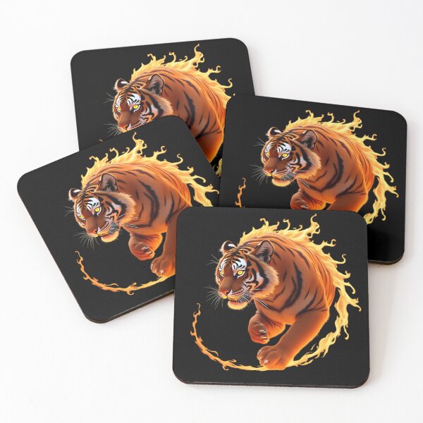 Item preview, Fiery Tiger in Motion designed and sold by Dakson Design - Fantasy Art.