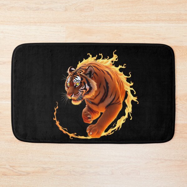 Item preview, Fiery Tiger in Motion designed and sold by Dakson Design - Fantasy Art.